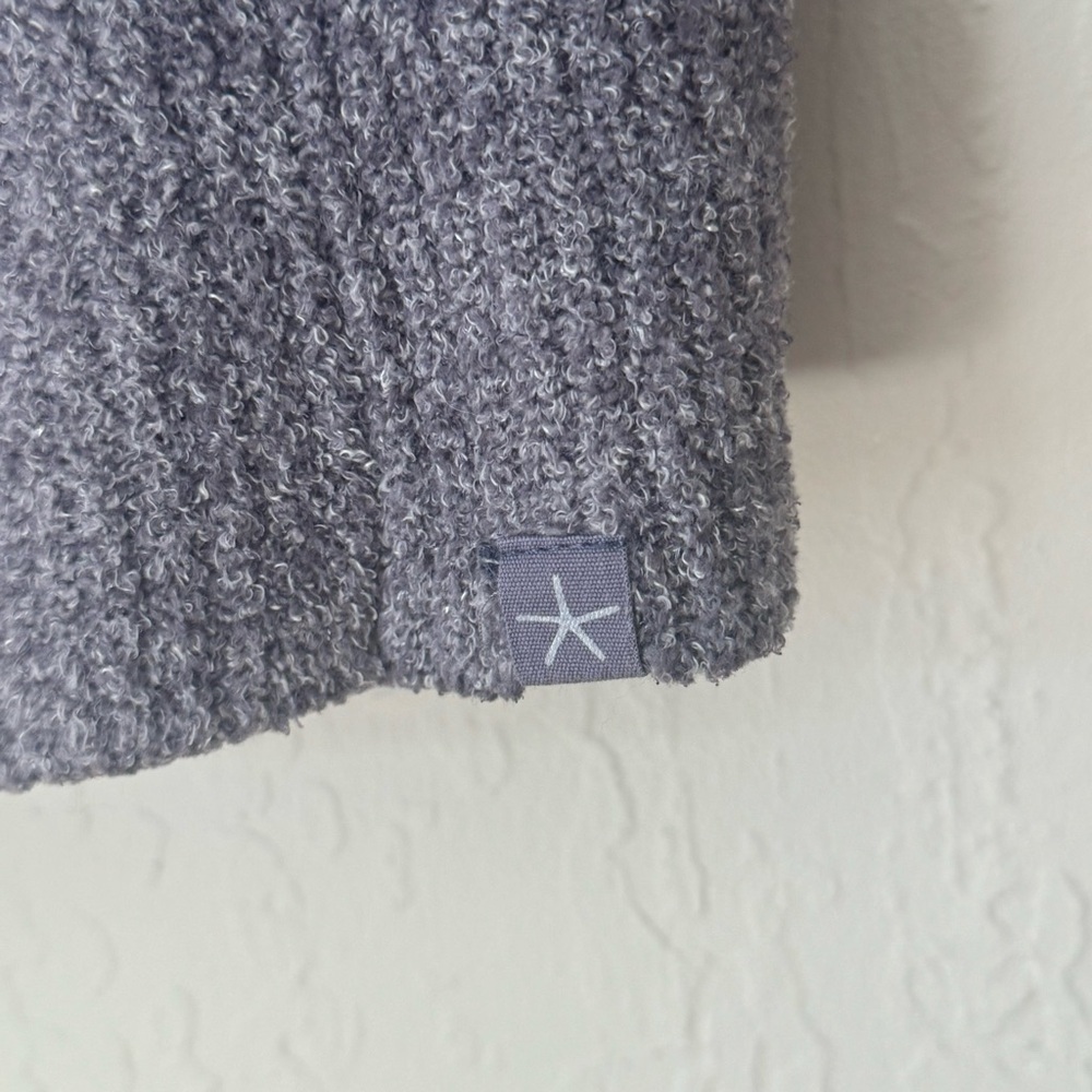BAREFOOT DREAMS Cozychic Lite Knit Circle Cardigan Gray Open Front Size Medium - Picture 12 of 14
